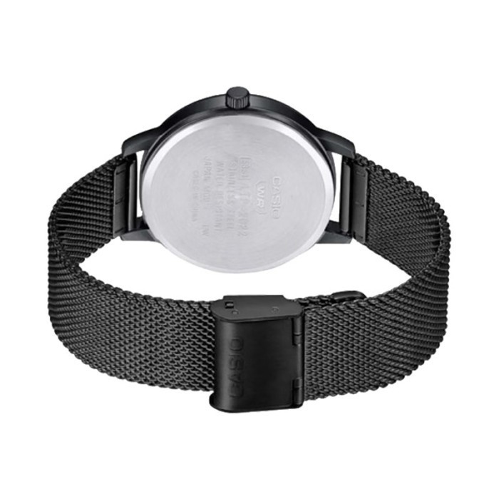 Jam Tangan Pria Casio General Dress Mtp-2022Vmb-1Cdr Black Dial Black