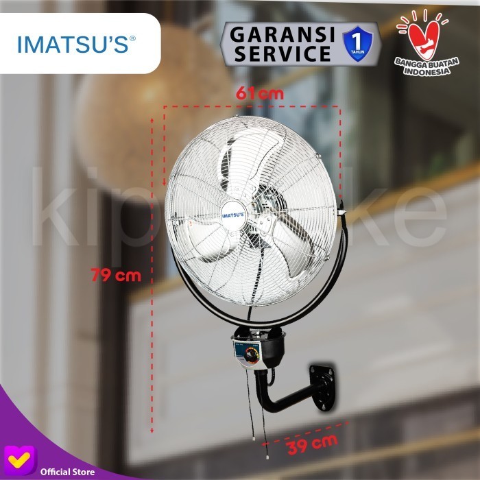 Wall Fan Tornado / Kipas Angin Dinding Tembok Besi 20" Inch 50 Cm Termurah Terlaris Promo