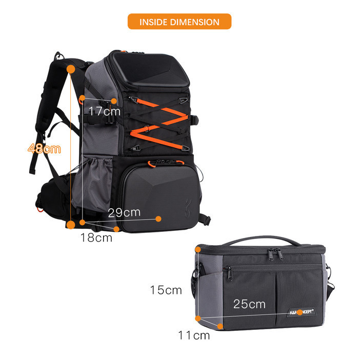 Knf Concept 33L Tas Large Travel Backpack Waterproof Photography