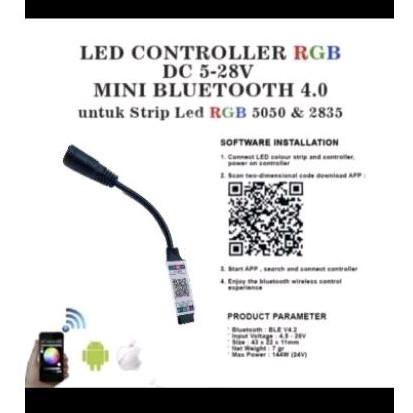 Controller LED Strip RGB 3528 5050 Mini Bluetooth Connet Handphone, LED Controller, LED Strip RGB 35