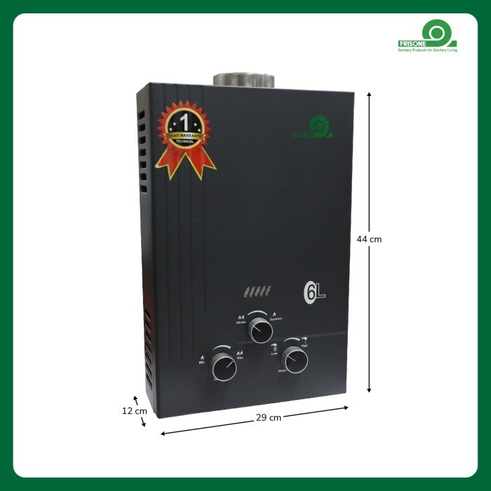 Water Heater Gas Pemanas Air Instan Frisone Fr S11 6 Liter