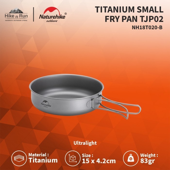 Wajan Titanium Naturehike Nh18T010-A Nh18T020-B Nesting Frying Pan Termurah Terlaris Promo