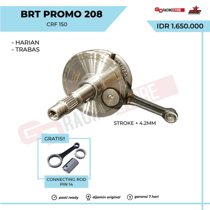 Kruk As Stroke Up Brt - Crank Shaft Honda Crf 150 - Promo 208