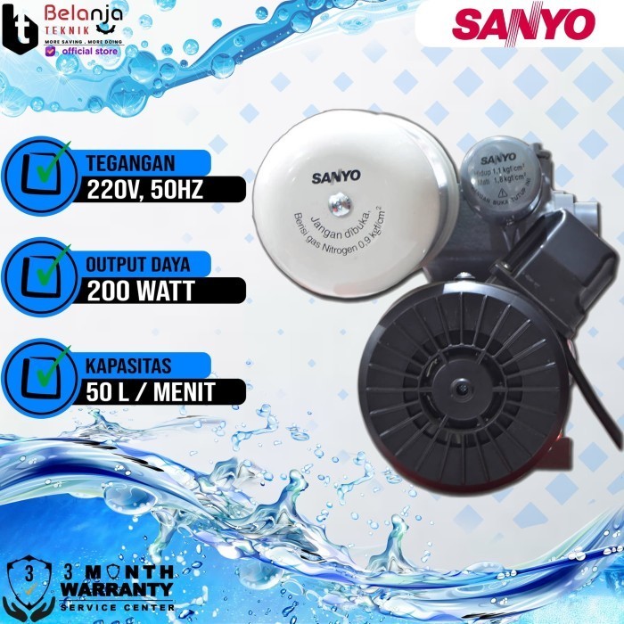Sanyo Mesin Pompa Air Ph 236 Ac Otomatis 200 Watt 9 Meter Ph236Ac