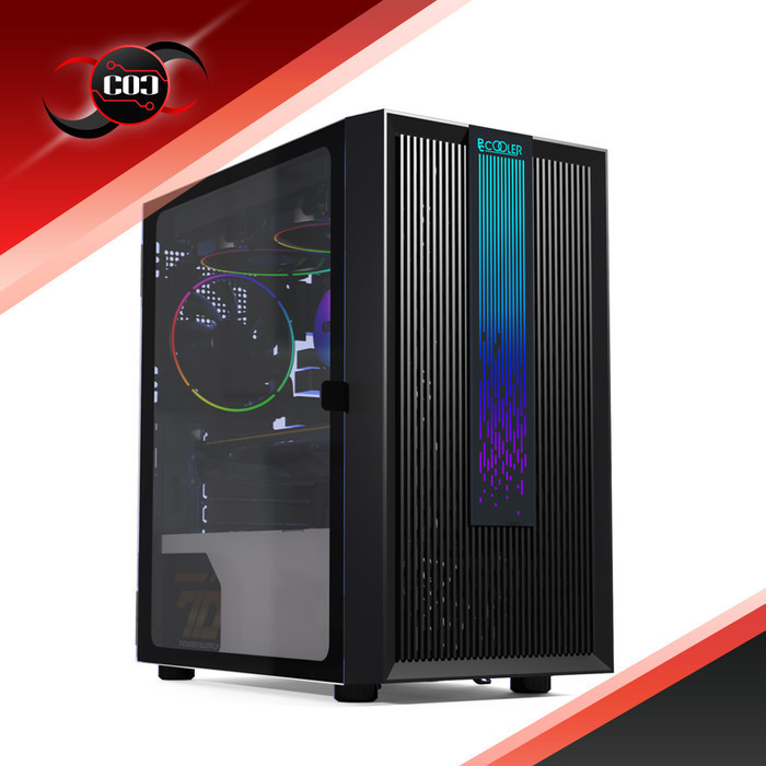 Pccooler Platinum Lm200 Mesh Rgb Black