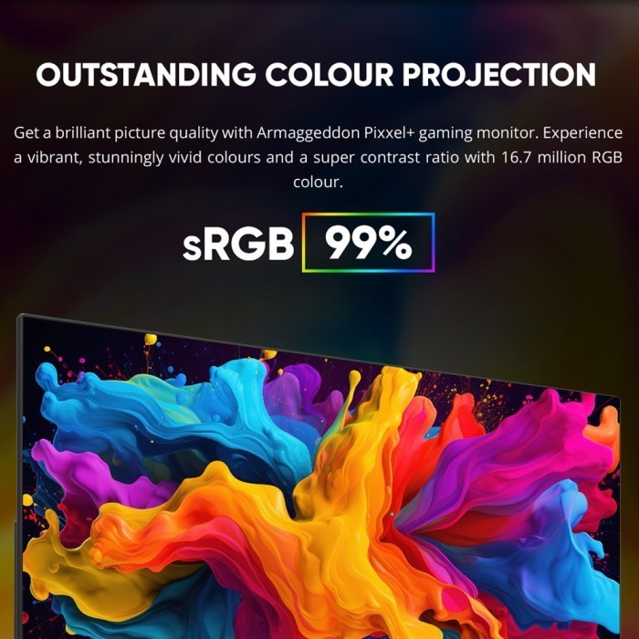 Monitor Gaming Armaggeddon Pixxel+ Pf24Hd Super Pro Series Termurah Terlaris Promo