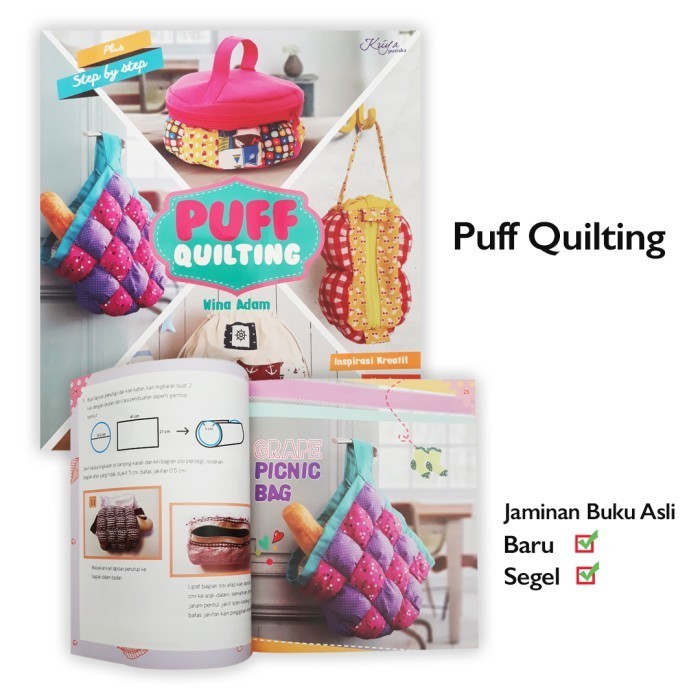 

Buku Membuat Tas Dompet Dari Gabungan Kain Perca Puff Quilting