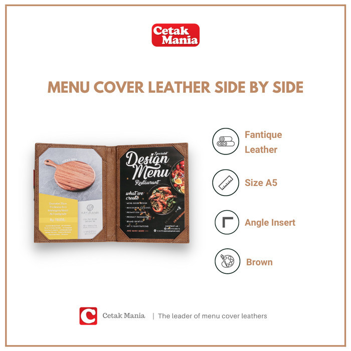 

Menu Cover Leather Two Side - Coffee Shop - Cafe Menu A5