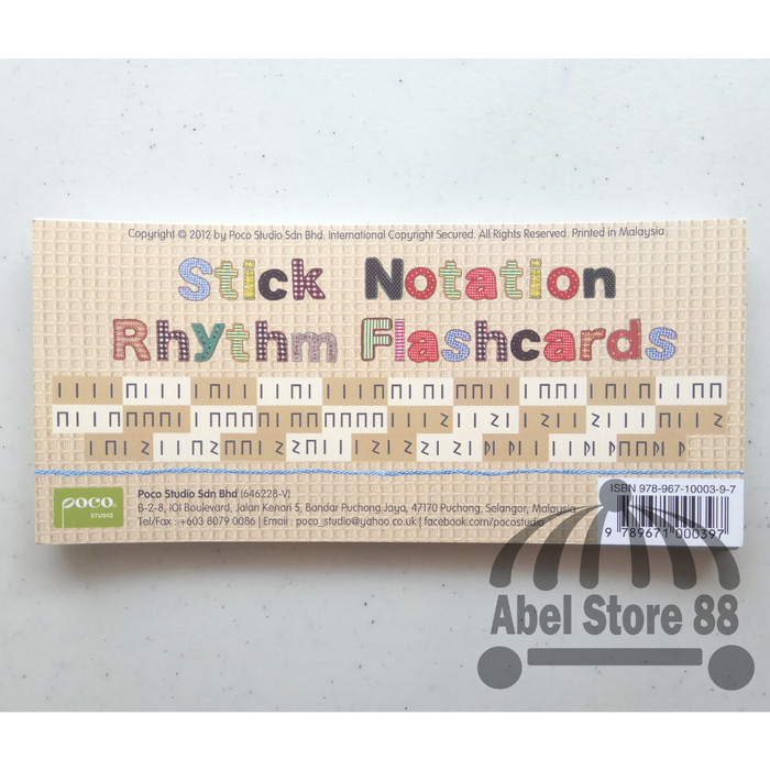 

Poco Stick Notation Rhythm Flashcard Kartu Kilat Belajar Ritmik Musik