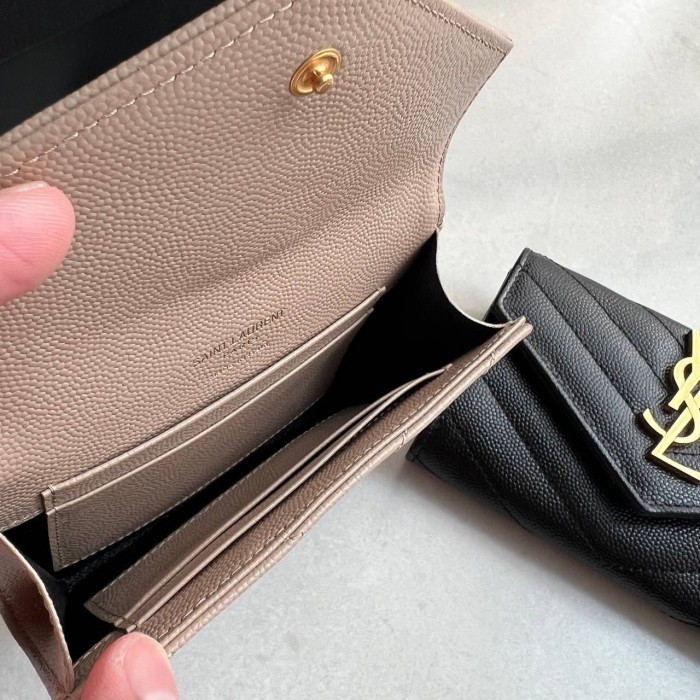 Ysl Monogram Small Envelope Wallet 4Cc+Open Compartement+Back