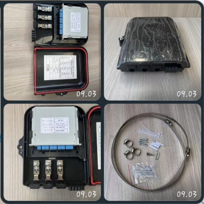 New odp 8 core lengkap warna Hitam