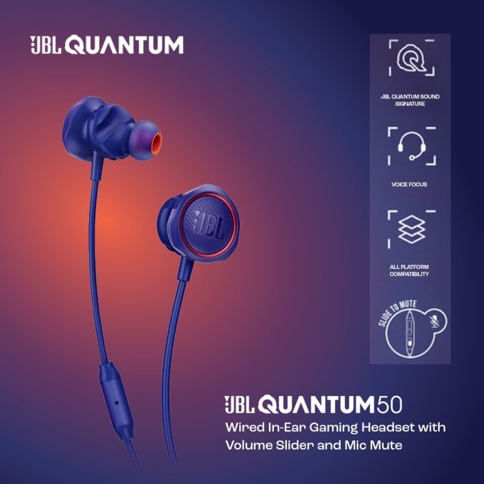 Jbl Quantum 50 Headset Gaming Wired In-Ear