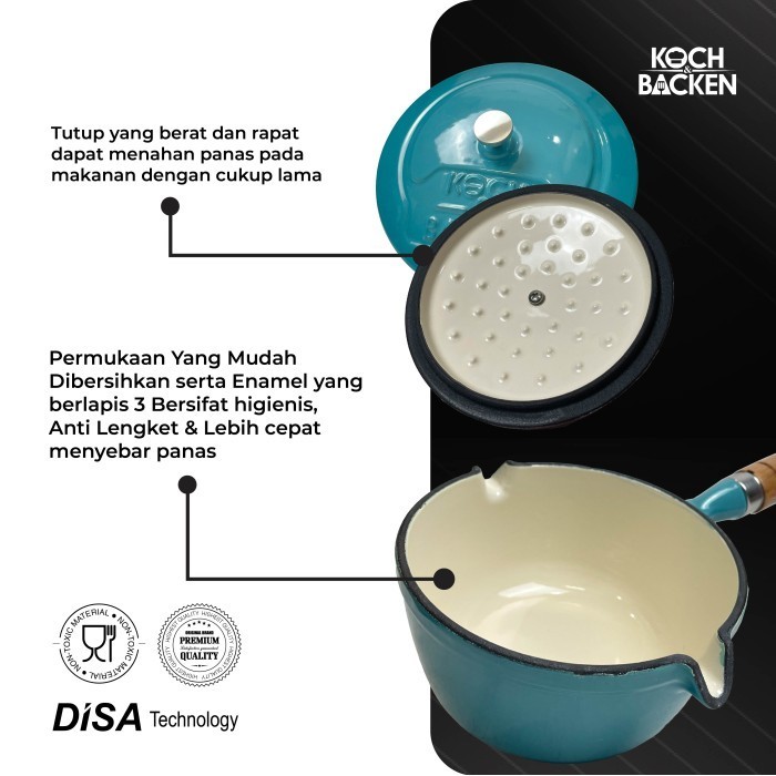 Koch&Backen Enameled Cast Iron Milk Pot 14Cm