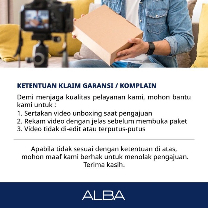 Jam Tangan Wanita Alba Ah7Bv5 Kulit Asli Biru Quartz Original