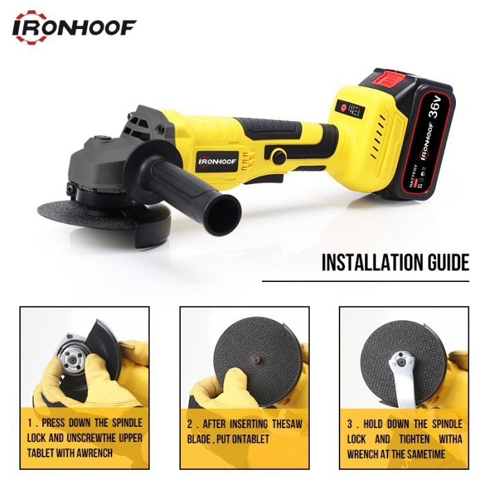 Mesin Gerinda Tangan Cordless Angle Gerinda Battery Wireless Rechargea Termurah Terlaris Promo