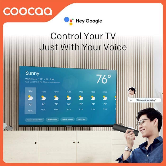 [Google Tv] Coocaa 40 Inch Smart Tv - Wifi - Flicker Free - (40Z72) Termurah Terlaris Promo
