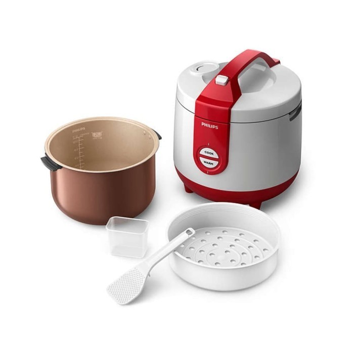 Philips Rice Cooker 2L - Merah - Hd3119/32 - 400 Watt