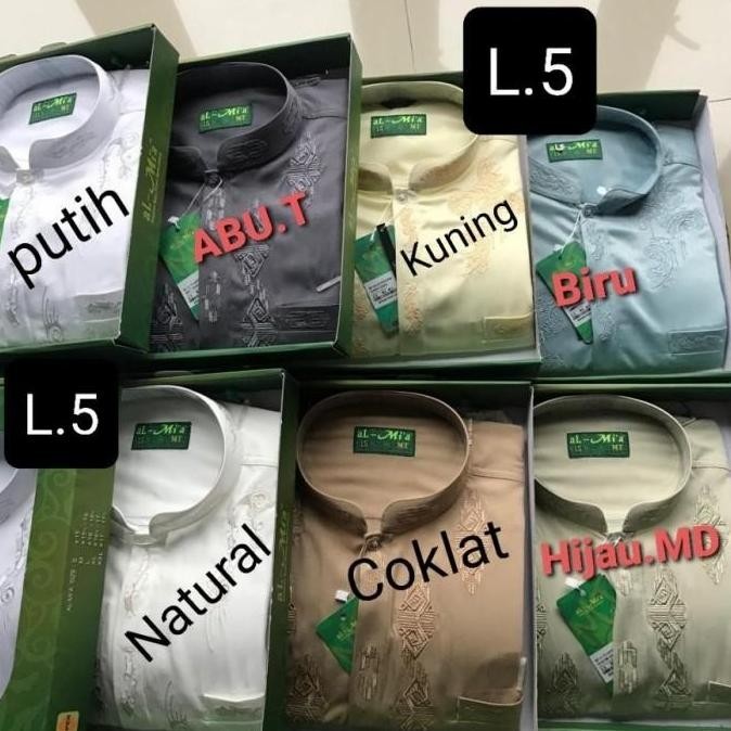 Terlaris Baju Koko Pria Al Mia Mt Jumbo Lengan Pendek 100% Almia Besar Poneshop