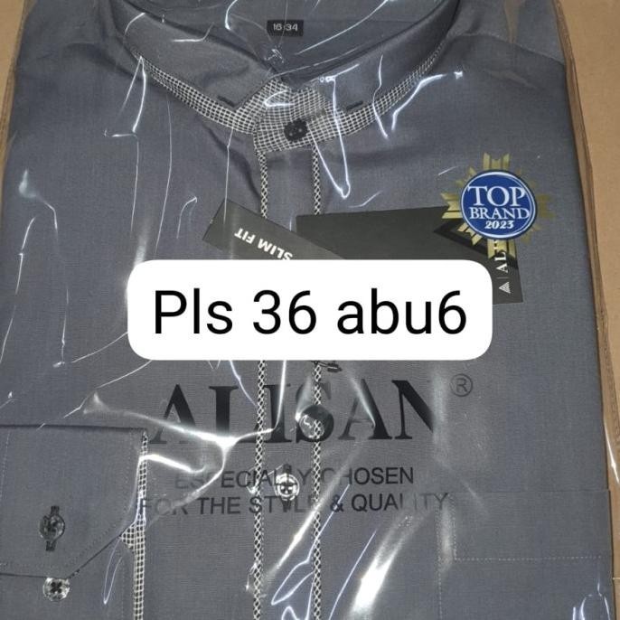 Kemeja Koko Alisan Lengan Panjang Slimfit Sz 14,5-16