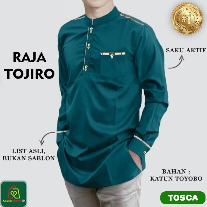 Baju Koko Pria Muslim Raja Tojiro Toyobo Premium Lengan Panjang/ 23554