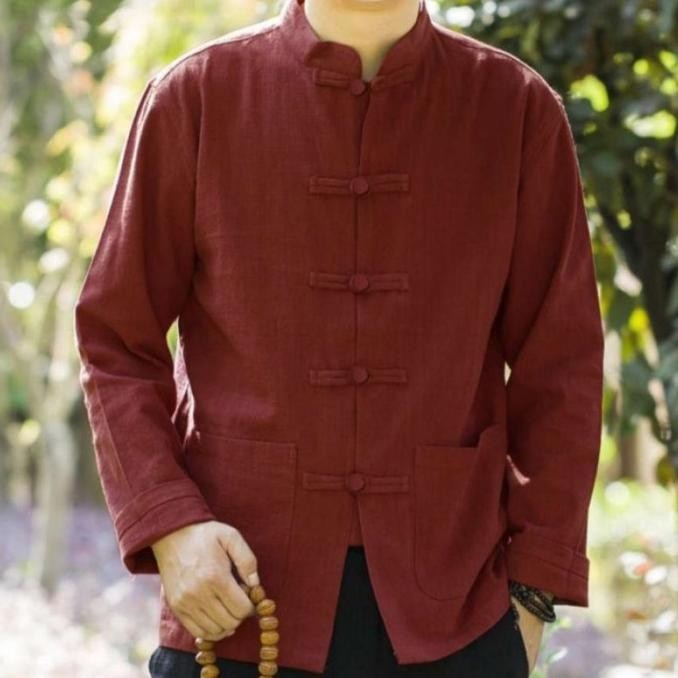 Baju Koko Pria Dewasa Model Ipman Kungfu Bagus Trendy Kekinian