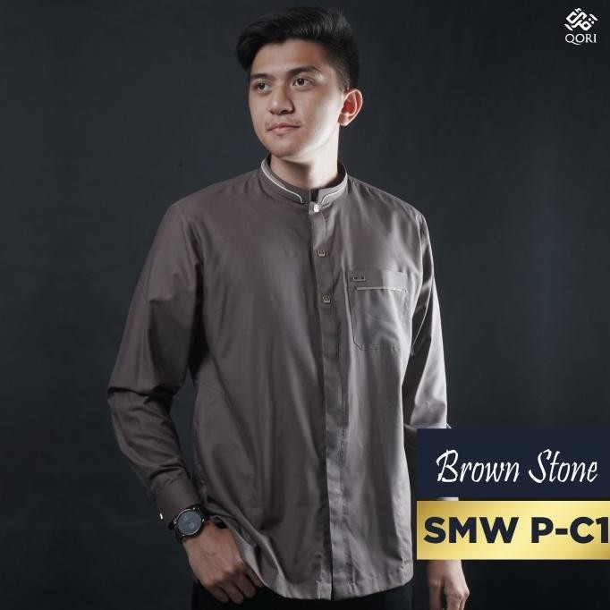 Qori Apparel Signature Smw - Pc Baju Koko Kemeja Pria Lengan Panjang