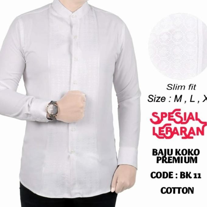 Baju Koko Batik Pria Slimfit Bk 11