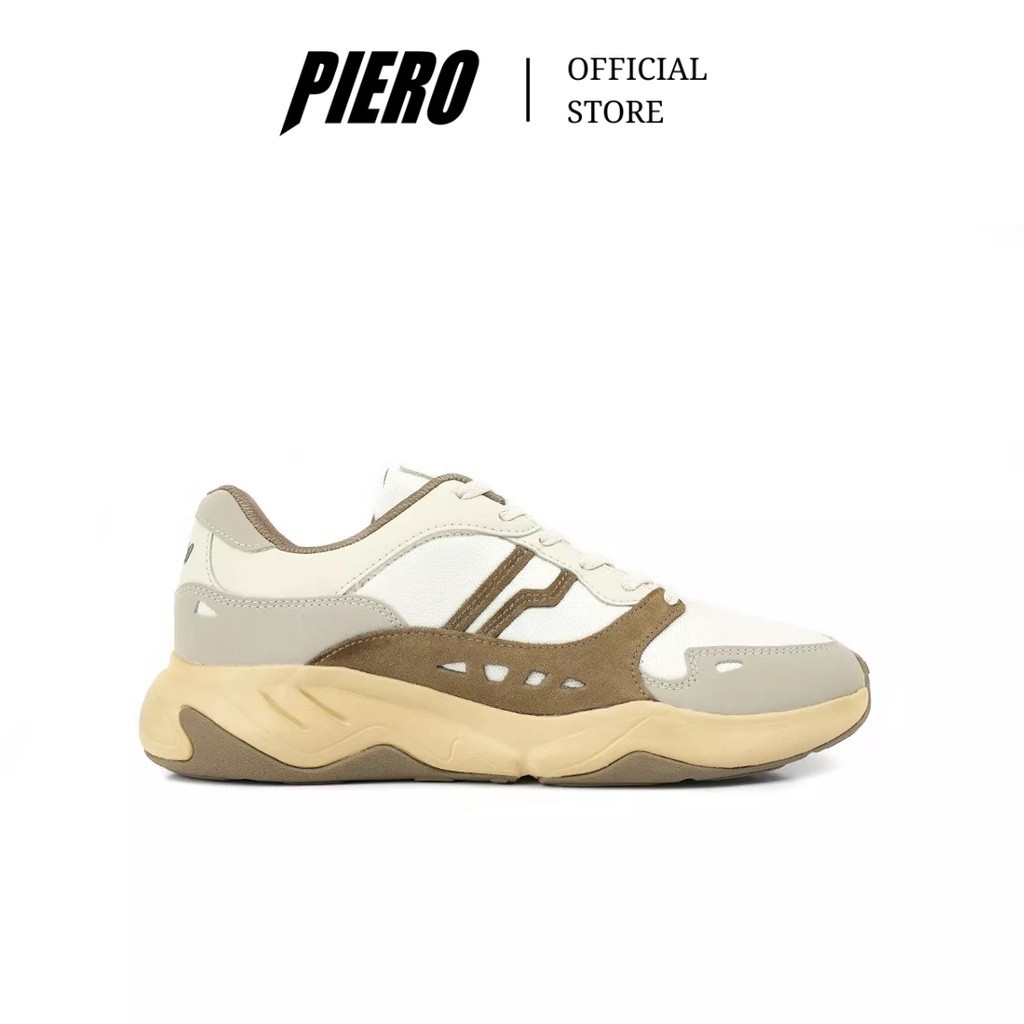 PIERO SEPATU SNEAKERS PRIA ERGO LITE BEIGE SAND PIEP21045