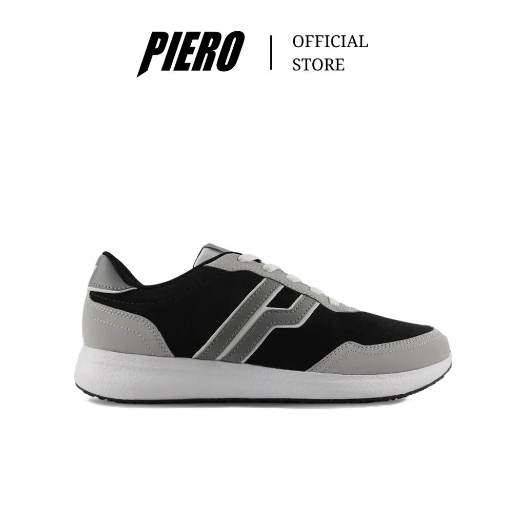 PIERO SEPATU SNEAKERS PRIA CITY EVO BLACK GREY WHITE PIEP20874