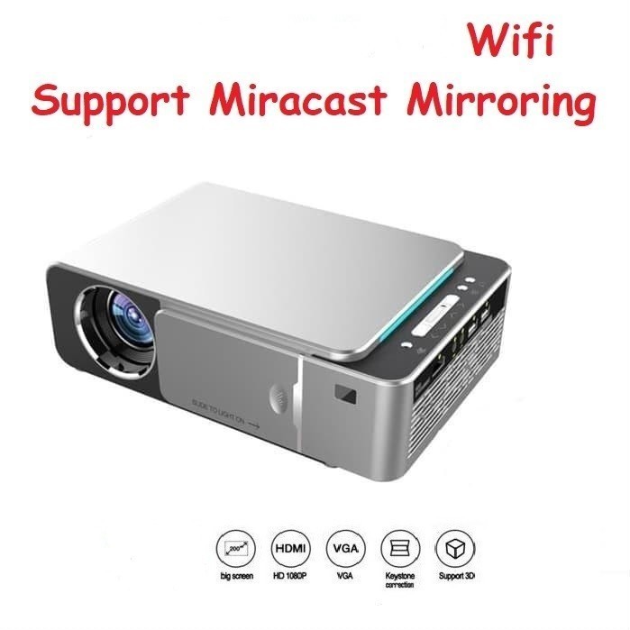 TERBARU - Proyektor Projektor Wifi Mini Portable Media Player Mirroring HD HDMI
