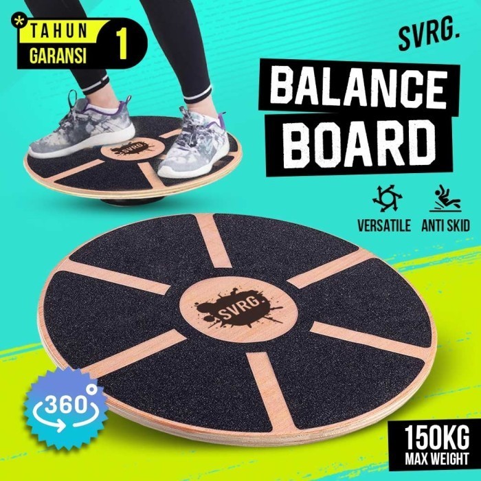 Svrg. Balance Board Wobble Board - Papan Latihan Keseimbangan - Gym