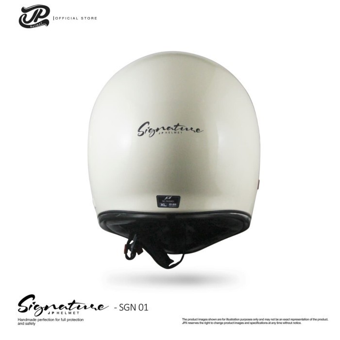 Helm Jp Retro Signature Sgn 01 White Cream Gloss/Black
