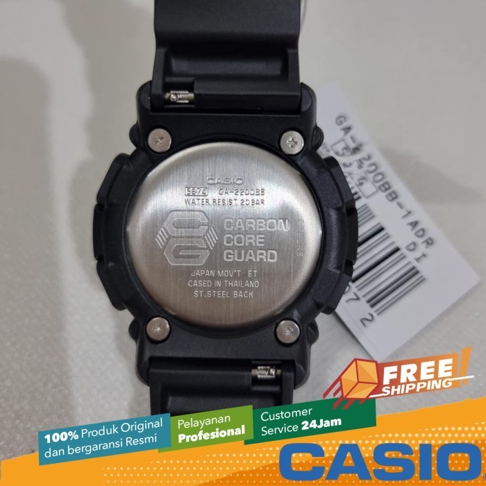 Casio Original G-Shock Ga-2200Bb-1A Ga 2200Bb 2200 Bb Ga2200 Pria La