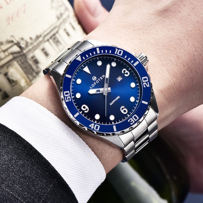 Lofoten Watch - Jam Tangan Pria - Sapphire - F-6513M - Original