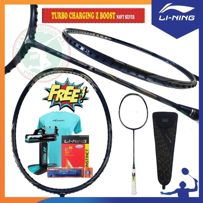 Lining Turbo Charging Z Boost Raket Badminton Original