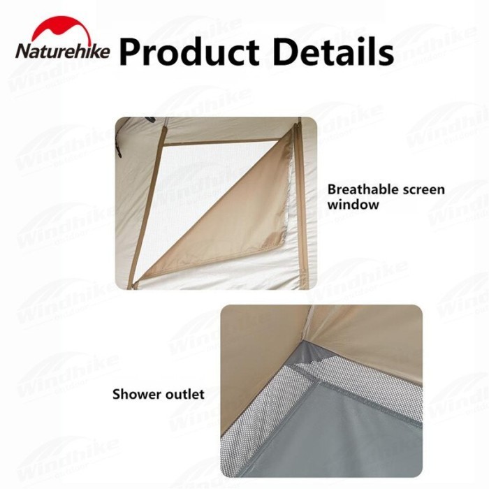 Tenda Toilet Otomatis Naturehike Nh22Zp006 Separation Automatic Shower