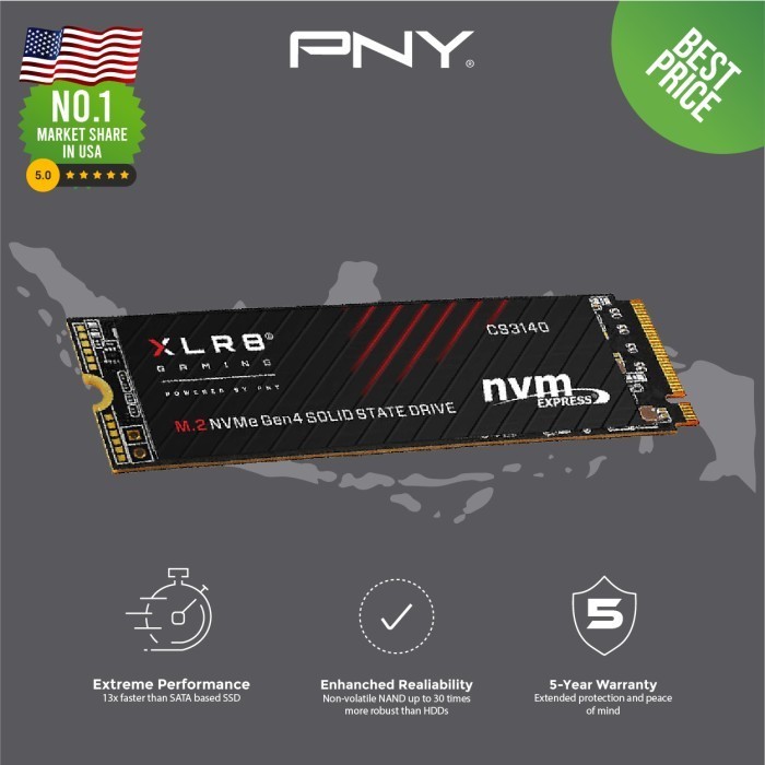 Ssd Pny Cs3140 M2 Nvme 8Tb Gen 4X4
