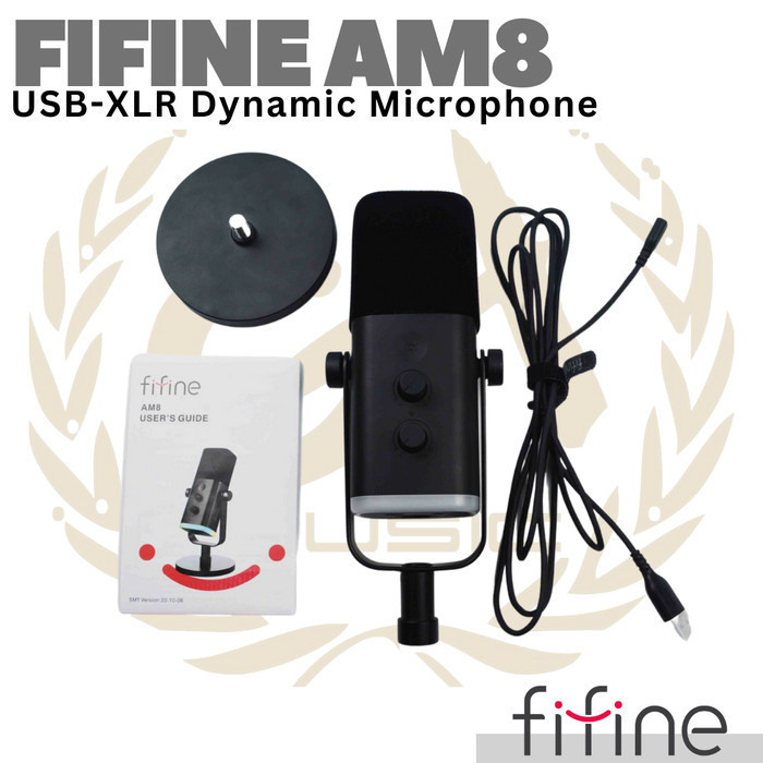 Fifine Am8 Ampligame Dynamic Usb-Xlr Rgb Microphone Streaming Gaming