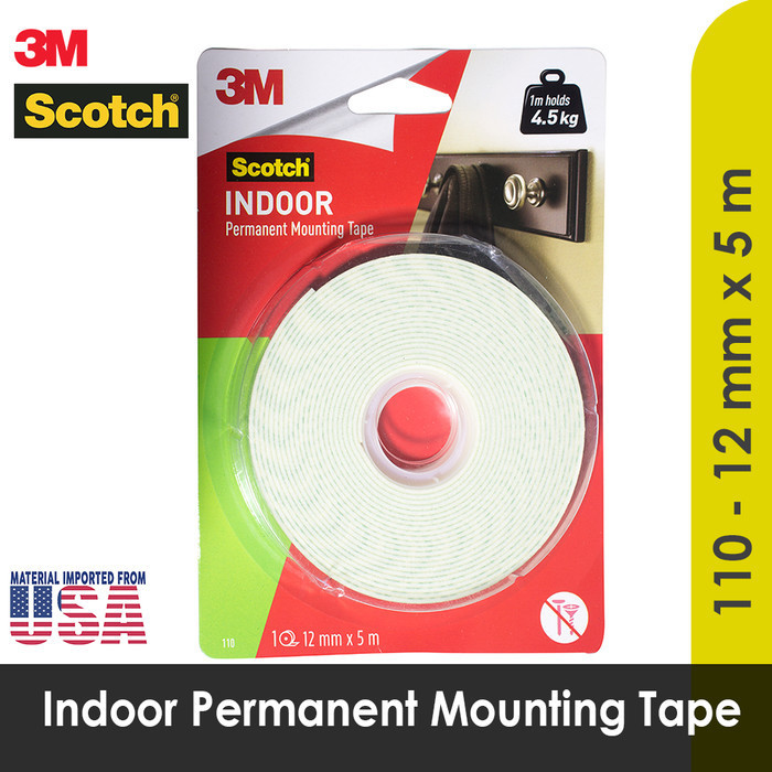 

PROMO Indoor Permanent Mounting Double Tape 3M 12 mm x 5 mm Scotch 110