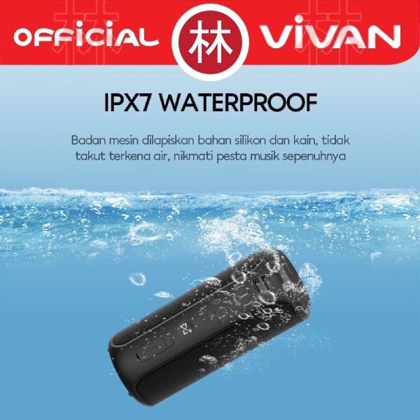 Vivan Vs30 Wireless Bluetooth Speaker Ultra Bass+ 20W Waterproof Ipx7
