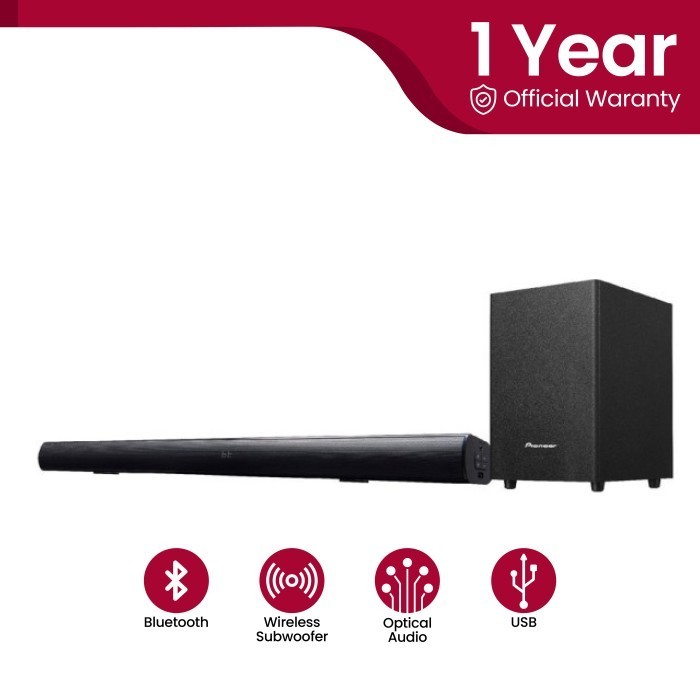 Pioneer Soundbar Sbx 101 Sbx101 With Wireless Subwoofer
