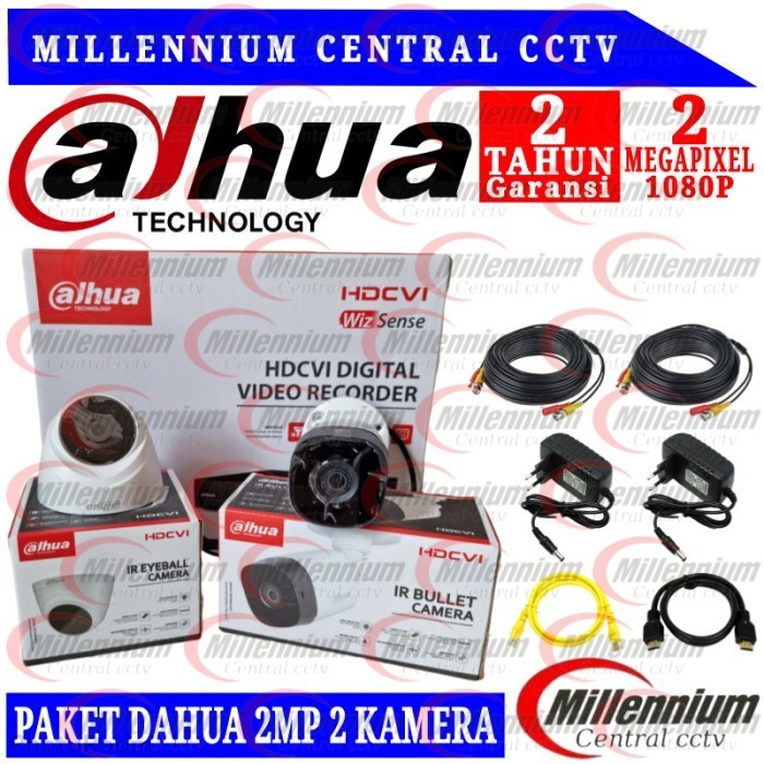 Paket Kamera Cctv Dahua Cooper 2Mp 2 Kamera Lengkap