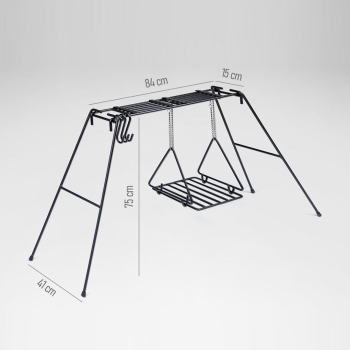 Rak Gantung Masak Naturehike Nh20Sk012 Small Cooking Iron Shelf