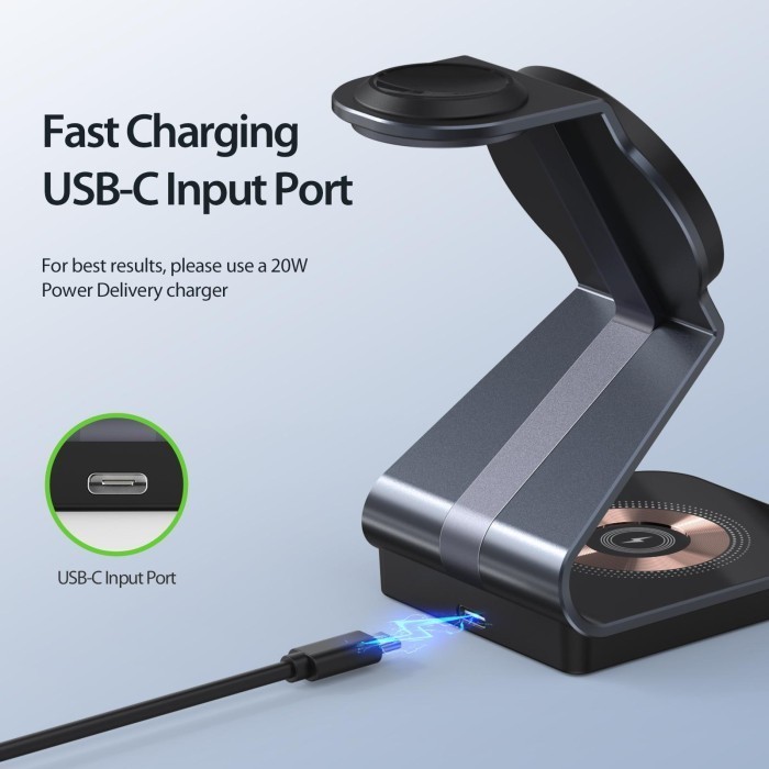 Duzzona Wireless Charger 3 In 1 Magnetic Fast Charger