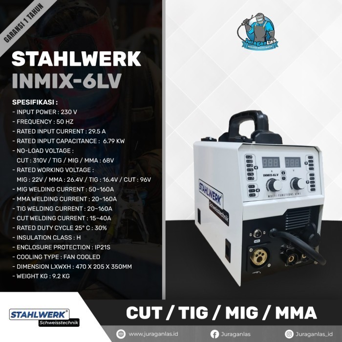 Stahlwerk Inmix-6Lv Mig Tig Cut & Mma Welding Machine