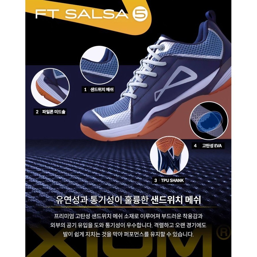 {AyuSport} SEPATU XIOM FT-5 SALSA  Sepatu Khusus Tenis Meja Pingpong Murah