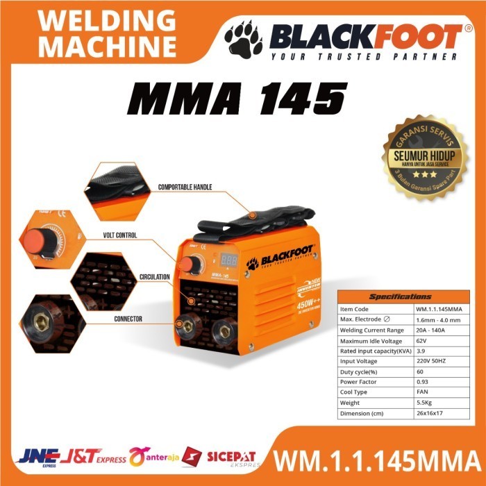 Blackfoot - Trafo Las Type Mma 145 (900 Watt) - Terbaik