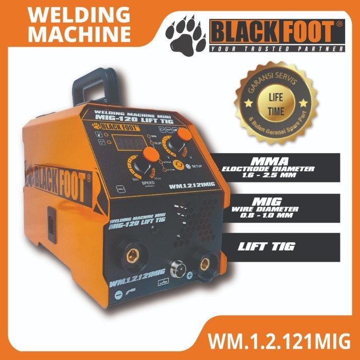 Blackfoot Mesin Las Mig 120A Flux Core Welding Machine Mini Mig-120