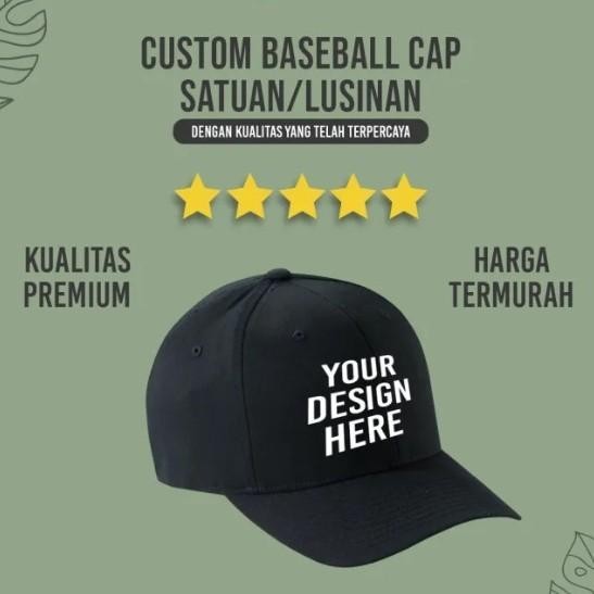 Topi Baseball Hat Cap Distro Sablon Polos Custom Satuan Nama Tulisan Cod Dan Best Seller