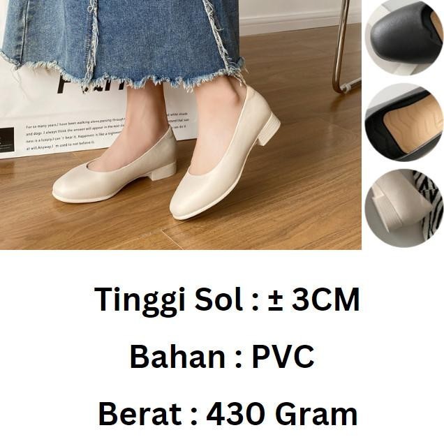 Sepatu Pansus Wanita Polos Kekinian Import Premium Formal Style Trendy